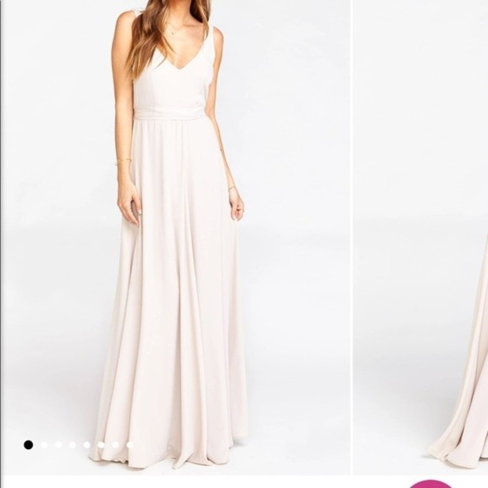 Show Me Your Mumu Jenn Maxi Dress Show Me The Ring Crisp Bridesmaid Medium